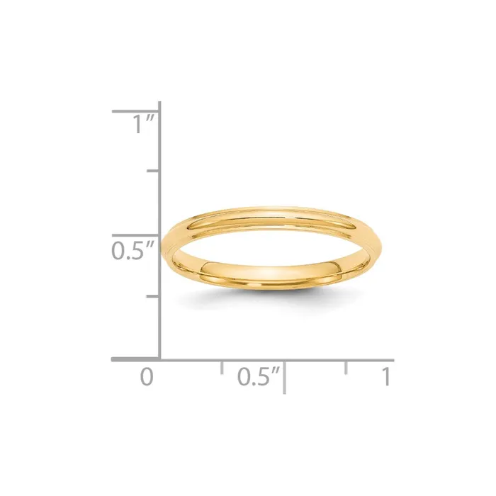 Solid 18K Yellow Gold 25mm Half Round with Edge MensWomens Wedding Band Ring Size 95 Goldia Rings Solid 18K Yellow Gold 25mm Half Round with Edge MensWomens Wedding Band Ring Size 95 Goldia Rings