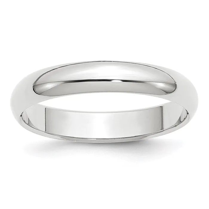 Solid 18K Yellow Gold White Gold 4mm HalfRound MensWomens Wedding Band Ring Size 5 Goldia Rings Solid 18K Yellow Gold White Gold 4mm HalfRound MensWomens Wedding Band Ring Size 5 Goldia Rings