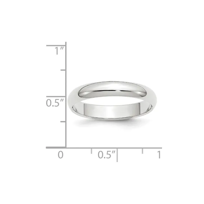 Solid 18K Yellow Gold White Gold 4mm HalfRound MensWomens Wedding Band Ring Size 5 Goldia Rings Solid 18K Yellow Gold White Gold 4mm HalfRound MensWomens Wedding Band Ring Size 5 Goldia Rings
