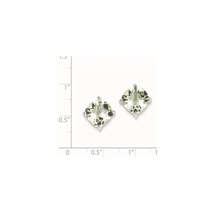 Sterling Silver Green Quartz Earrings Goldia Earrings