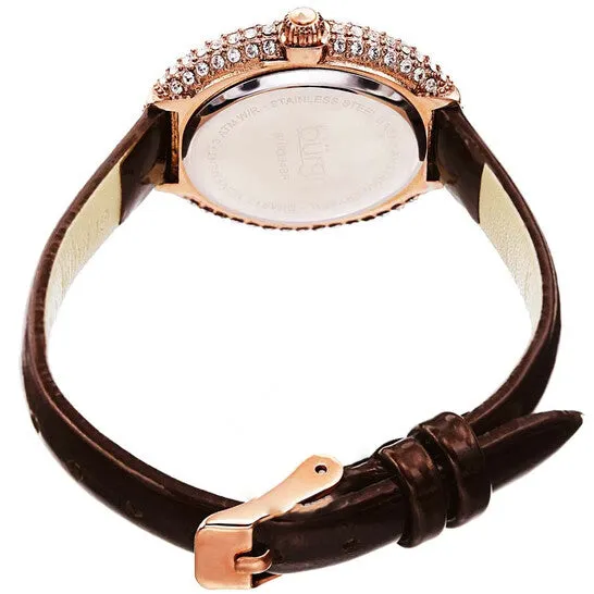 Watches JMS always Original Burgi Crystal White Dial Brown Leather Ladies Watch BUR234BR Watches JMS always Original Burgi Crystal White Dial Brown Leather Ladies Watch BUR234BR