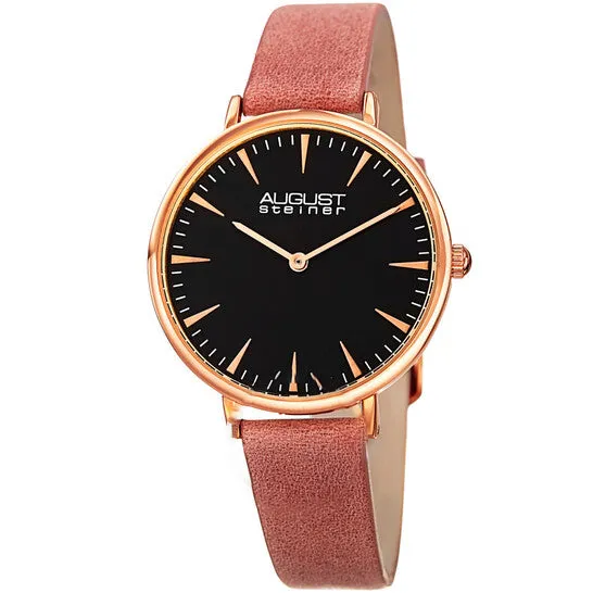 Watches Original August Steiner Quartz Black Dial Ladies Watch AS8187PK JMS always Watches Original August Steiner Quartz Black Dial Ladies Watch AS8187PK JMS always