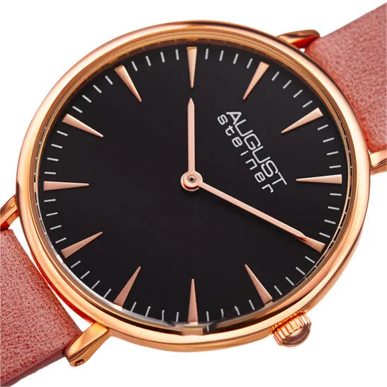 Watches Original August Steiner Quartz Black Dial Ladies Watch AS8187PK JMS always Watches Original August Steiner Quartz Black Dial Ladies Watch AS8187PK JMS always