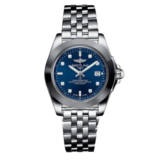 Watches Original Breitling Galactic Quartz Diamond Blue Dial Ladies Watch W7133012C966792A JMS always Watches Original Breitling Galactic Quartz Diamond Blue Dial Ladies Watch W7133012C966792A JMS always
