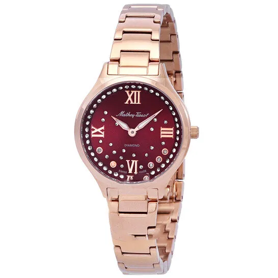 Watches Original MatheyTissot Nicole Diamond Quartz Red Dial Ladies Watch D985SPR JMS always Watches Original MatheyTissot Nicole Diamond Quartz Red Dial Ladies Watch D985SPR JMS always