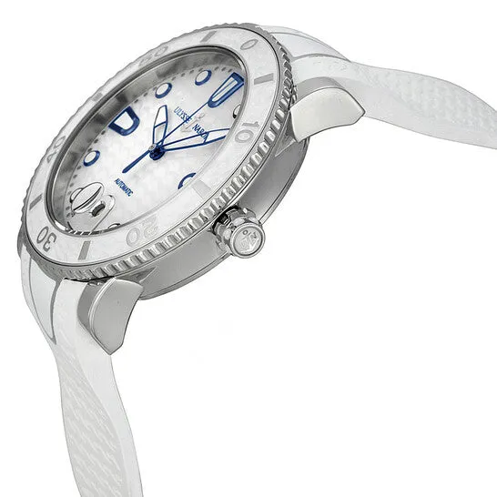 Watches Original Ulysse Nardin Lady Marine Diver Mother of Pearl White Rubber Automatic Ladies Watch 8103101300 JMS always Watches Original Ulysse Nardin Lady Marine Diver Mother of Pearl White Rubber Automatic Ladies Watch 8103101300 JMS always