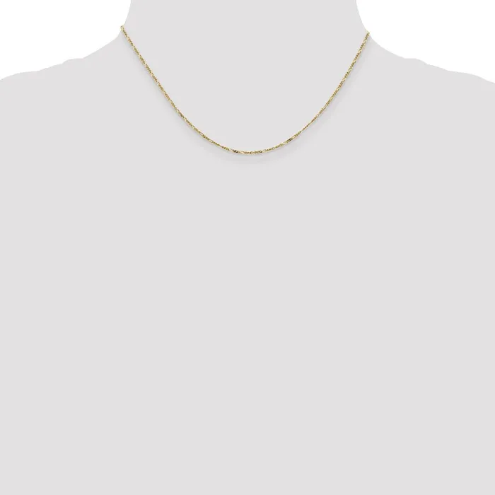 10k 125mm Flat Figaro Pendant Chain TreasureFineJewelers Necklaces