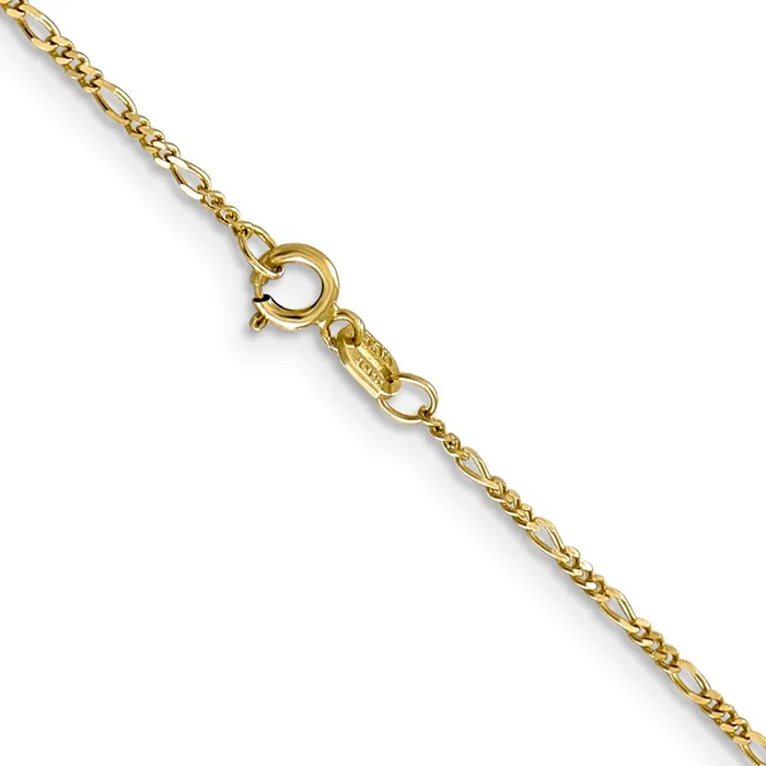 10k 125mm Flat Figaro Pendant Chain TreasureFineJewelers Necklaces