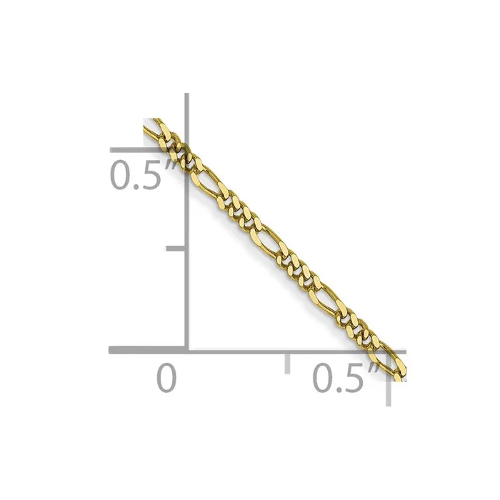 10k 125mm Flat Figaro Pendant Chain TreasureFineJewelers Necklaces