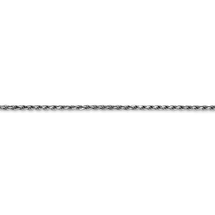 10k White Gold 16mm Diamond Cut Machine Made Rope Chain TreasureFineJewelers Rings