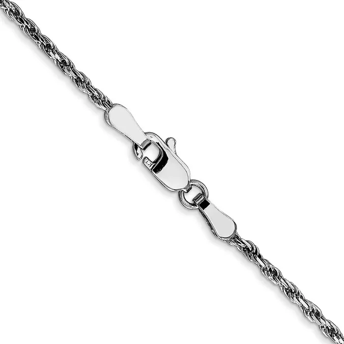10k White Gold 16mm Diamond Cut Machine Made Rope Chain TreasureFineJewelers Rings