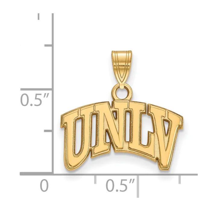 10K Yellow Gold University of Nevada Las Vegas Small Pendant TreasureFineJewelers Necklaces