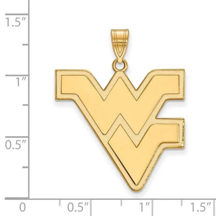 10K Yellow Gold West Virginia University XL Pendant TreasureFineJewelers PreStyled Sets