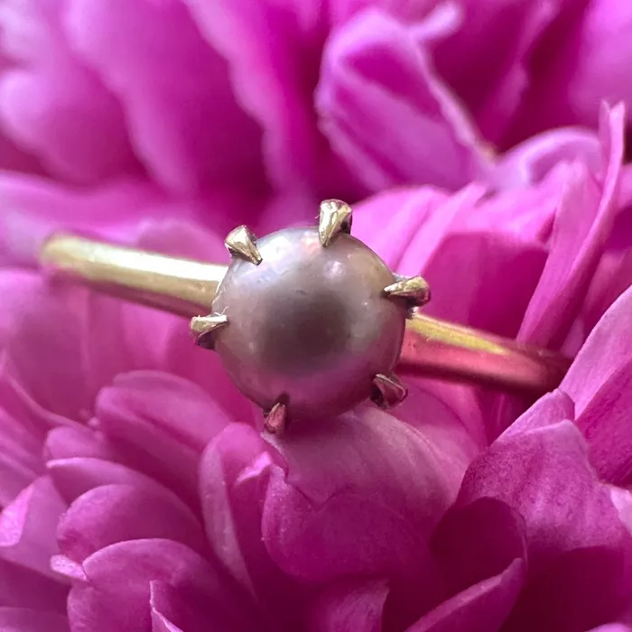 14 Karat Yellow Gold Pearl Ring 30000138 ONeills Estate Jewelry Rings
