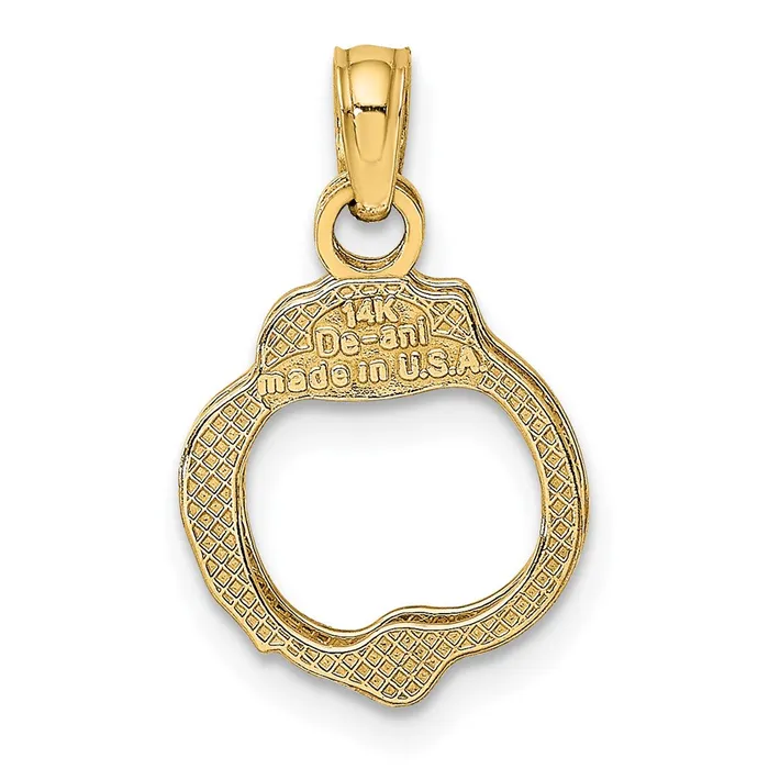 14K 2Piece Handcuffs Charm TreasureFineJewelers Charm Necklaces