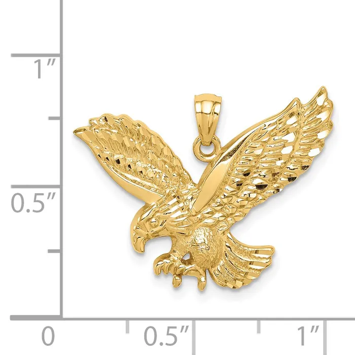 14K Diamondcut Eagle Pendant TreasureFineJewelers Necklaces