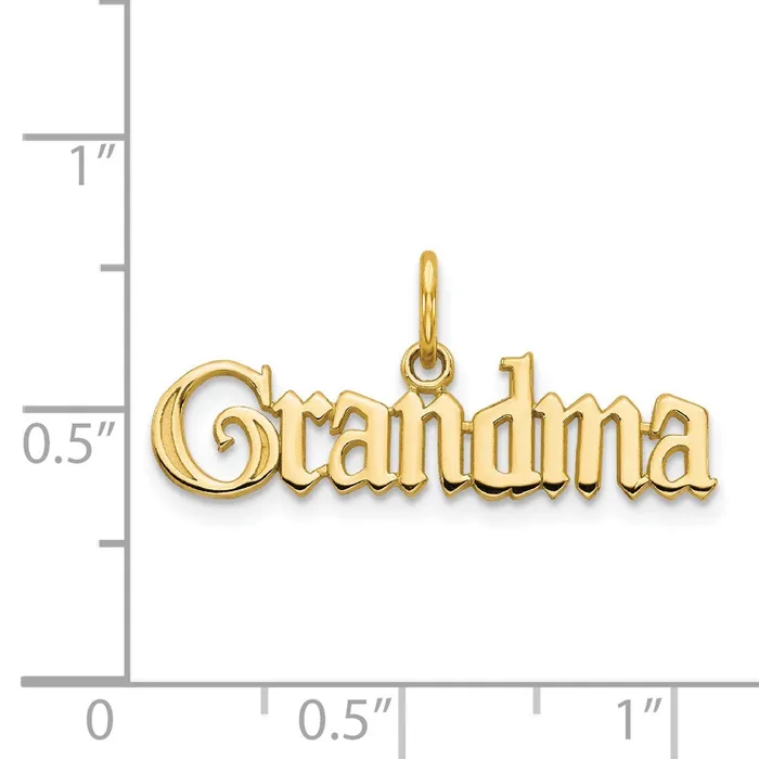 14k GRANDMA Charm TreasureFineJewelers Charm Necklaces