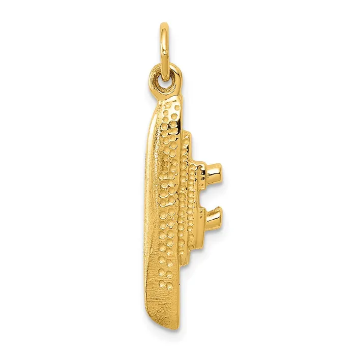 14k Solid Polished 3D Cruise Ship Charm TreasureFineJewelers Charm Necklaces 14k Solid Polished 3D Cruise Ship Charm TreasureFineJewelers Charm Necklaces