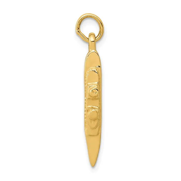 14k Solid Polished 3D Cruise Ship Charm TreasureFineJewelers Charm Necklaces