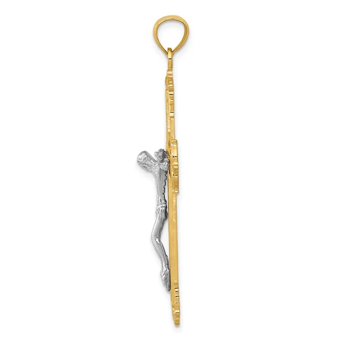 14k Twotone Crucifix Pendant TreasureFineJewelers Rings