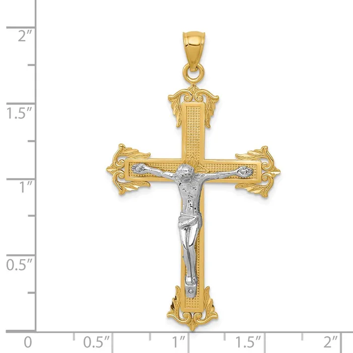 14k Twotone Crucifix Pendant TreasureFineJewelers Rings