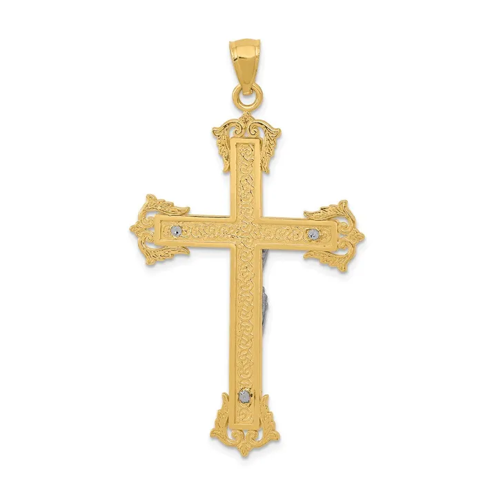 14k Twotone Crucifix Pendant TreasureFineJewelers Rings