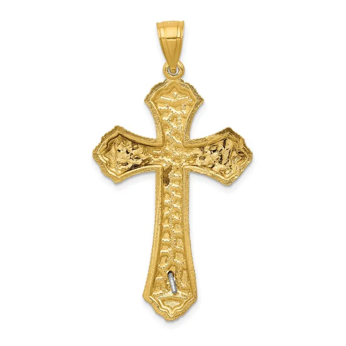 14k Twotone Diamondcut Passion Crucifix Pendant TreasureFineJewelers Rings