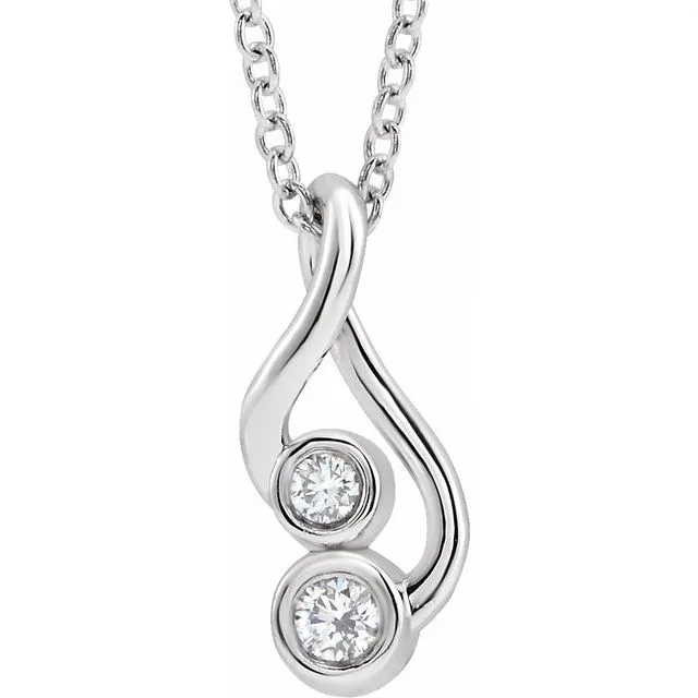 14K White Gold 07 CTW Natural Diamond Hold You Forever 1618 Necklace TreasureFineJewelers Necklaces 14K White Gold 07 CTW Natural Diamond Hold You Forever 1618 Necklace TreasureFineJewelers Necklaces