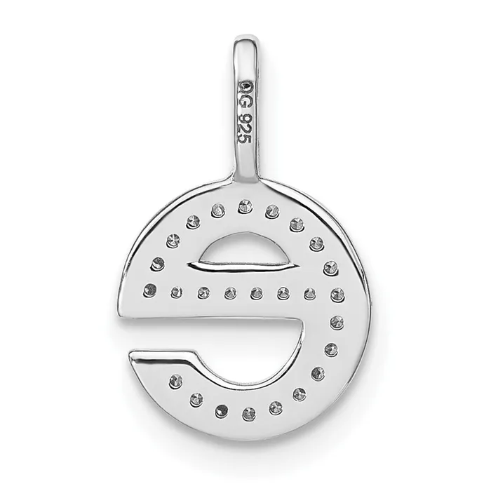 14K White Gold Diamond Lower Case Letter E Initial Pendant TreasureFineJewelers Necklaces