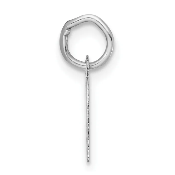14k White Gold Small Script Letter B Initial Charm TreasureFineJewelers Charm Necklaces