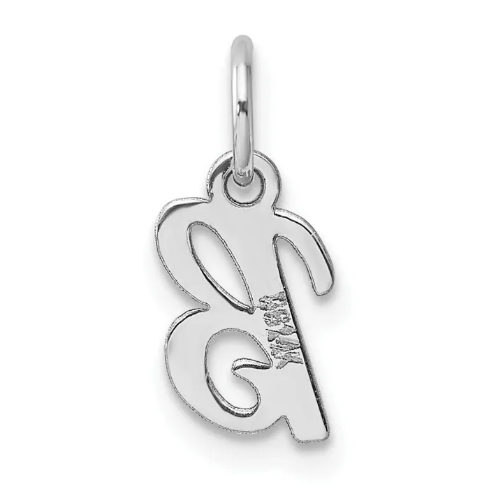 14k White Gold Small Script Letter B Initial Charm TreasureFineJewelers Charm Necklaces