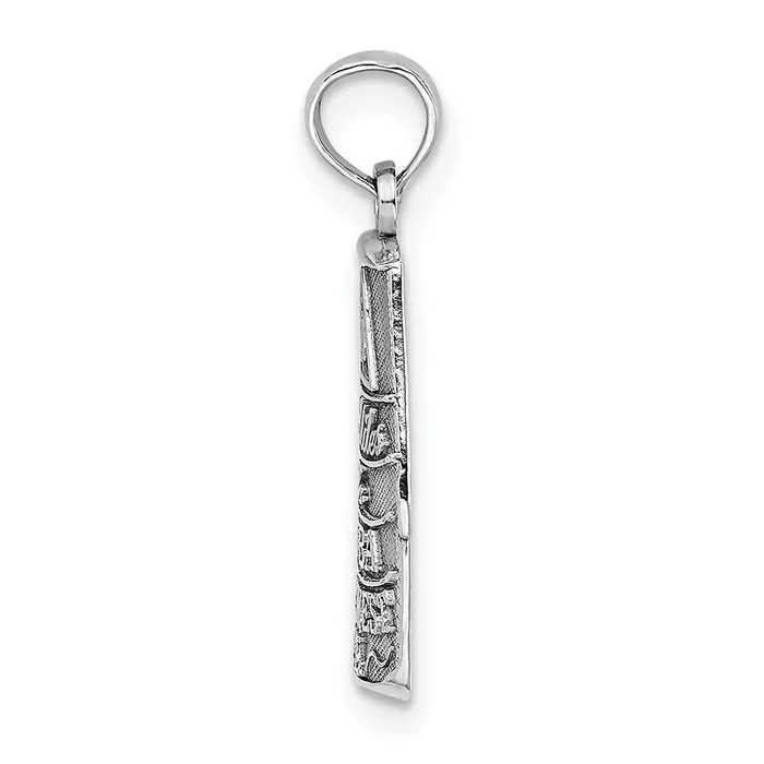 14K White Gold Southern Most Point USA KEY WEST FL Charm TreasureFineJewelers Charm Necklaces