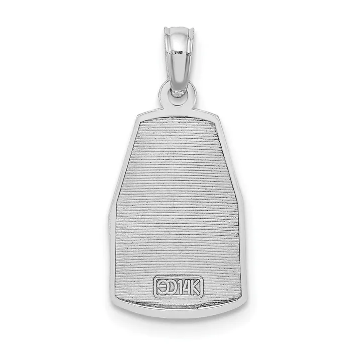 14K White Gold Southern Most Point USA KEY WEST FL Charm TreasureFineJewelers Charm Necklaces
