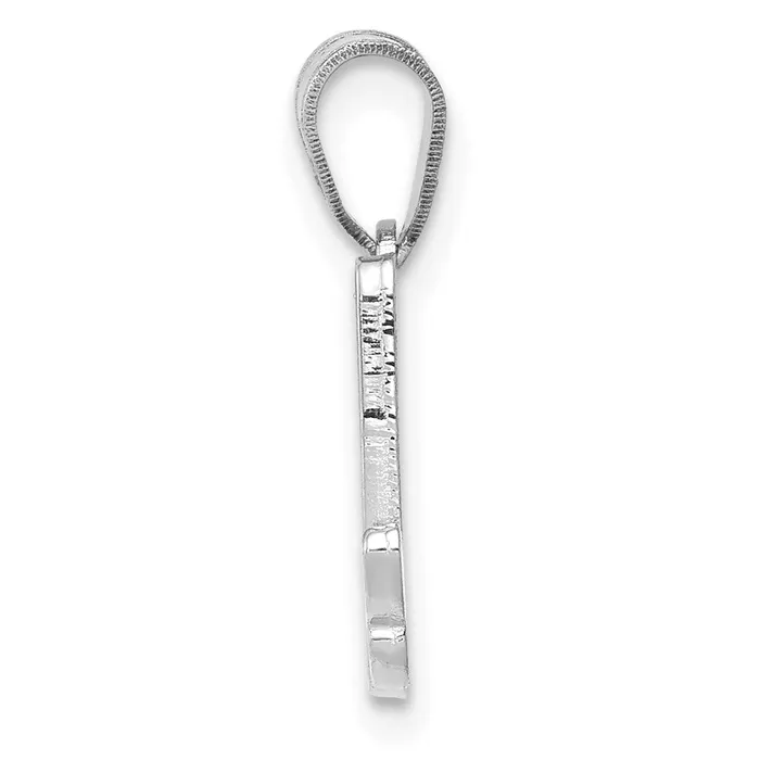14k White Gold White Gold Script Letter A Initial Pendant TreasureFineJewelers Necklaces