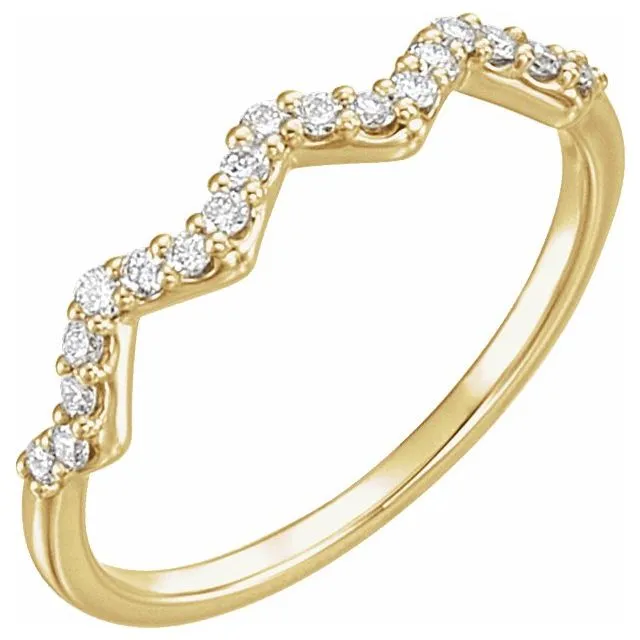 14K Yellow 15 CTW Natural Diamond Stackable Ring TreasureFineJeweler Rings 14K Yellow 15 CTW Natural Diamond Stackable Ring TreasureFineJeweler Rings