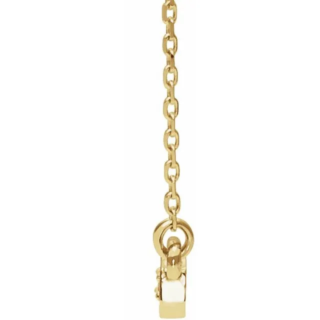 14K Yellow Gold 15 CTW Natural Diamond Bar 1618 Necklace TreasureFineJewelers Necklaces