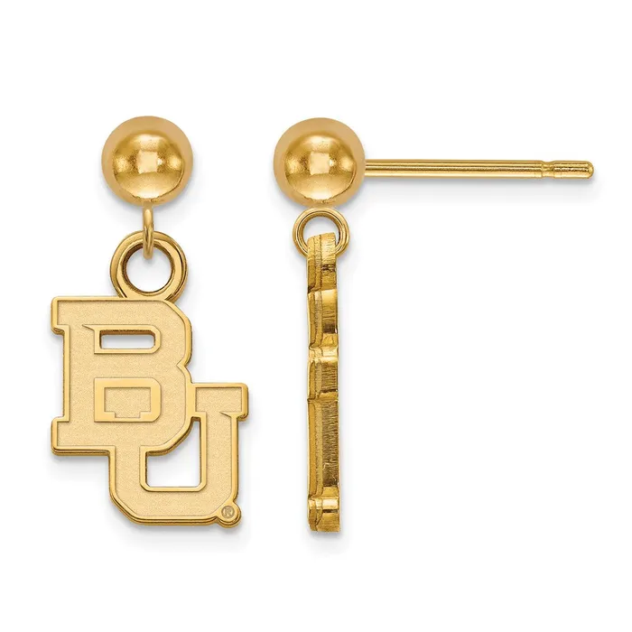 14K Yellow Gold Baylor University Earrings Dangle Ball TreasureFineJewelers Earrings 14K Yellow Gold Baylor University Earrings Dangle Ball TreasureFineJewelers Earrings