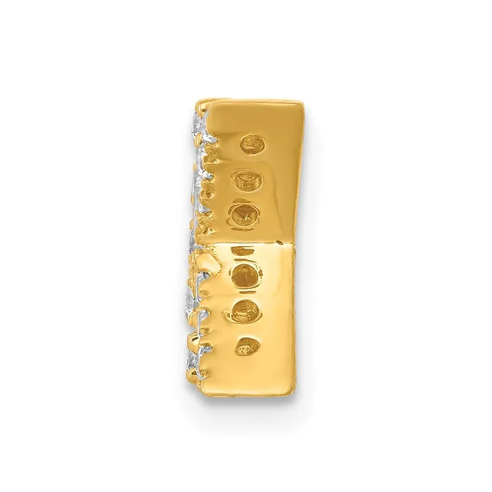 14k Yellow Gold Diamond Letter K Initial Charm TreasureFineJewelers Charm Necklaces