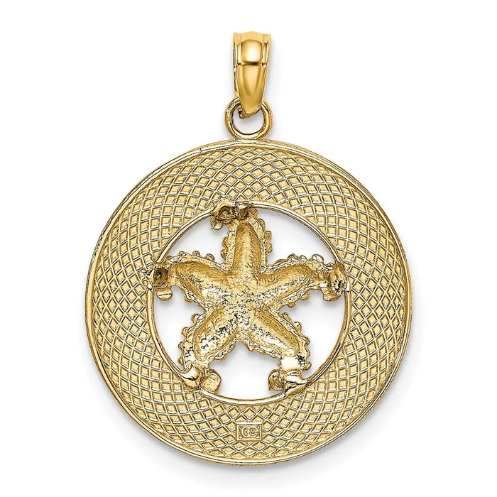 14k Yellow Gold FT MYERS BEACH FLORIDA w Starfish Charm TreasureFineJewelers Charm Necklaces