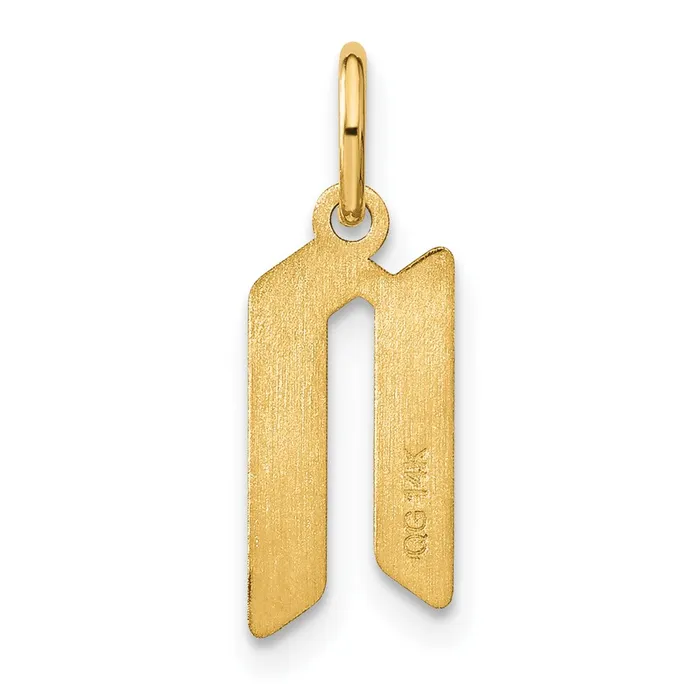14k Yellow Gold Letter N Initial Pendant TreasureFineJewelers Necklaces