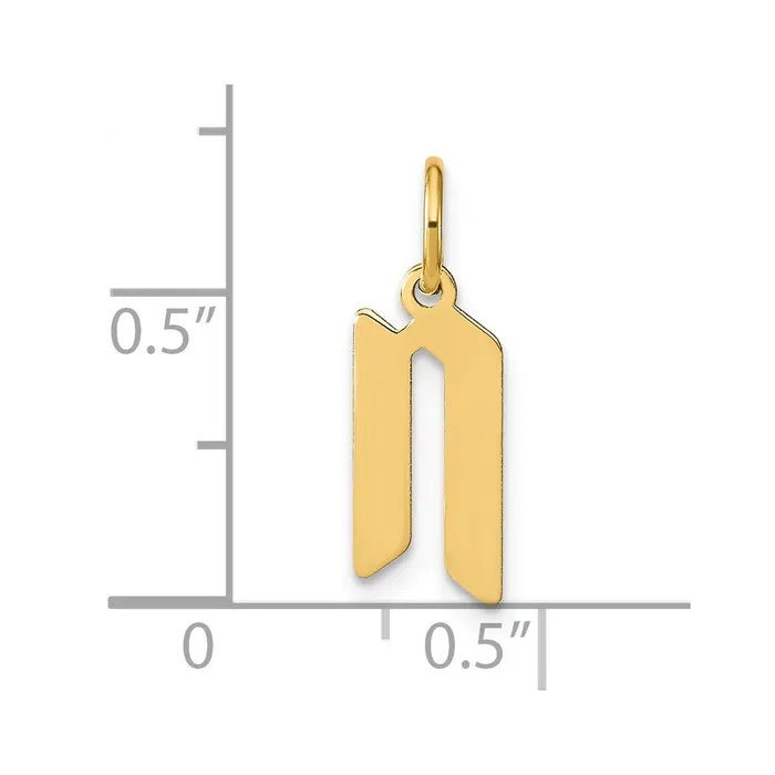 14k Yellow Gold Letter N Initial Pendant TreasureFineJewelers Necklaces