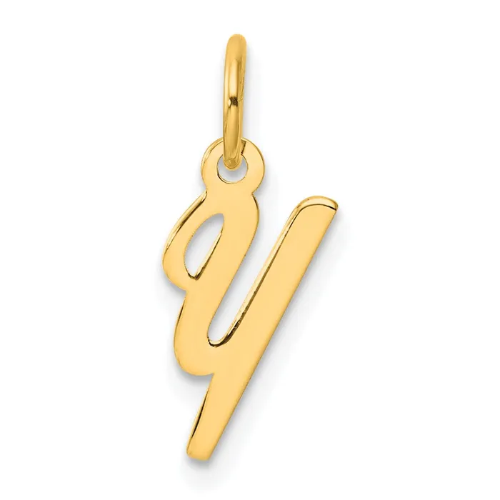 14k Yellow Gold Small Script Letter Y Initial Charm TreasureFineJewelers Charm Necklaces 14k Yellow Gold Small Script Letter Y Initial Charm TreasureFineJewelers Charm Necklaces