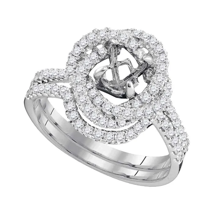 18kt white gold womens round diamond semi mount wedding bridal ring band set 58 cttw96424 North Arrow Shop Rings 18kt white gold womens round diamond semi mount wedding bridal ring band set 58 cttw96424 North Arrow Shop Rings