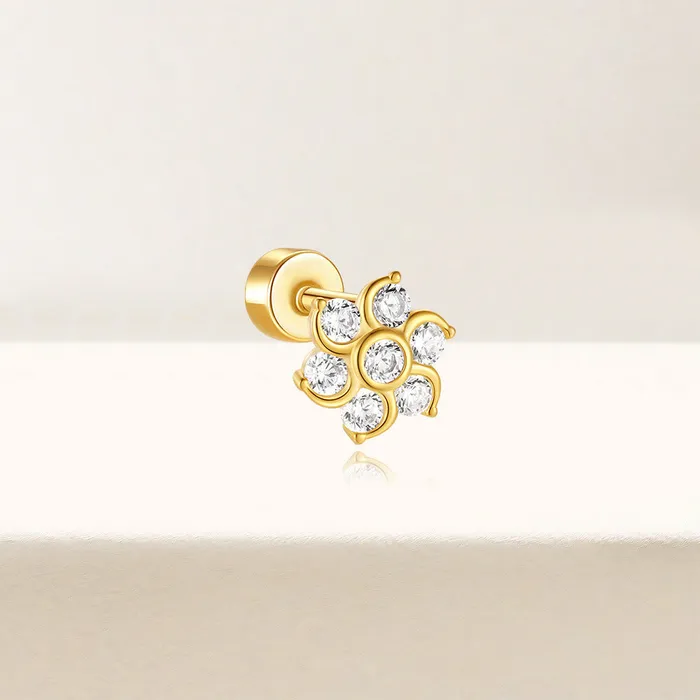925 Silver Windmill CZ Diamond Flat Back Earrings Trendolla Jewelry Earrings