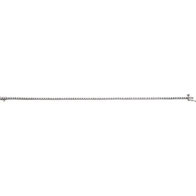 Bracelets TreasureFineJewelers 14K White 78 CTW Diamond Line 7 14 Bracelet