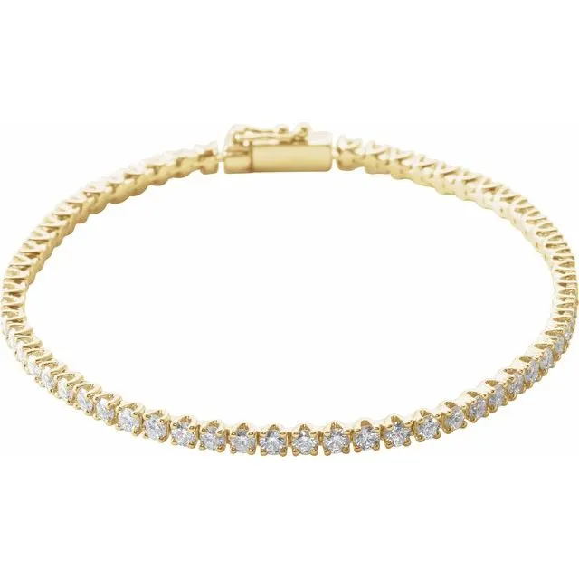 Bracelets TreasureFineJewelers 14K Yellow 3 CTW Diamond Line 7 Bracelet Bracelets TreasureFineJewelers 14K Yellow 3 CTW Diamond Line 7 Bracelet
