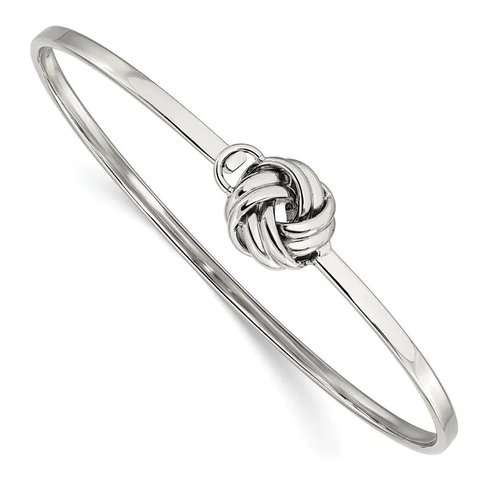 Bracelets TreasureFineJewelers Chisel Stainless Steel Polished Love Knot Bangle Bracelets TreasureFineJewelers Chisel Stainless Steel Polished Love Knot Bangle