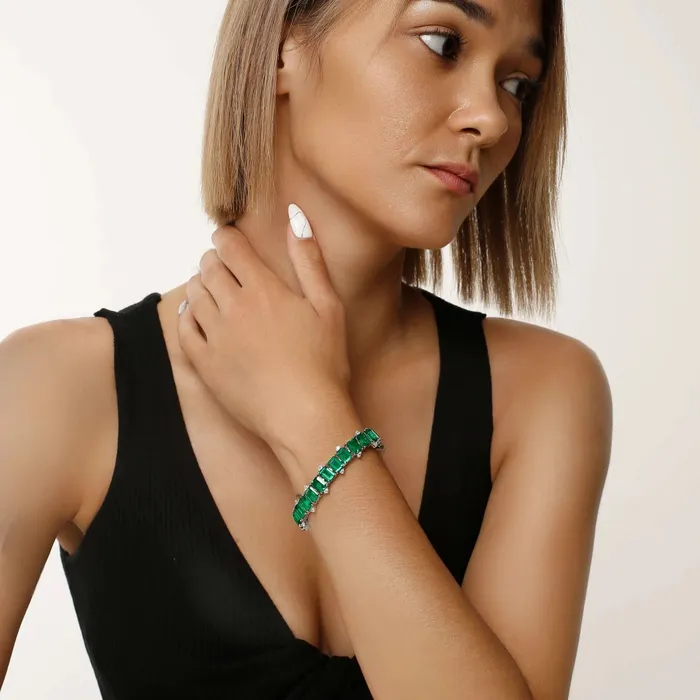 Bracelets Trendolla Jewelry Emerald Bracelet The Earth Jewelry Set collection Designed by Tanin