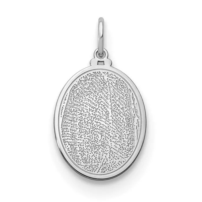 Charm Necklaces 10KW Small Fingerprint Charm TreasureFineJewelers