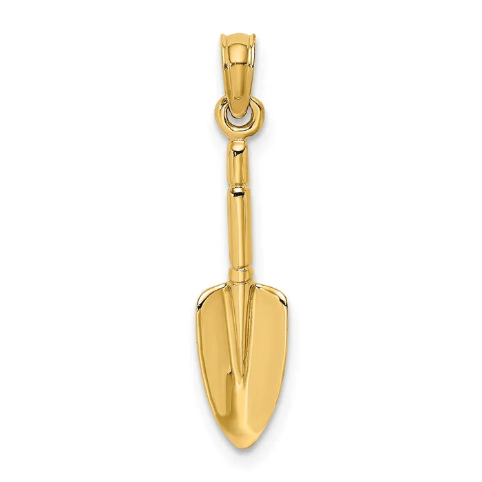 Charm Necklaces 14K 3D Trowel Garden Tool Charm TreasureFineJewelers